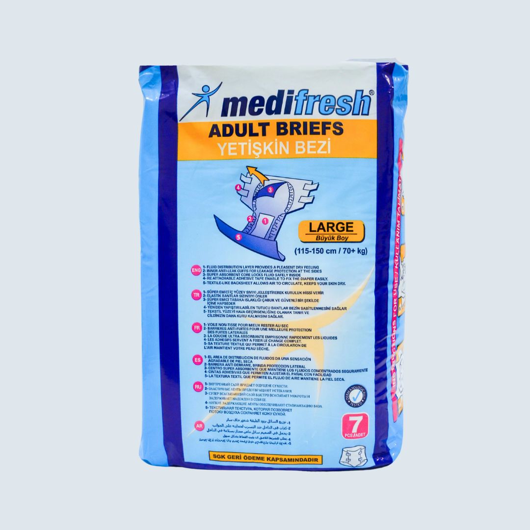 Medifresh Adult Briefs, Pack of 2 (14 Counts)