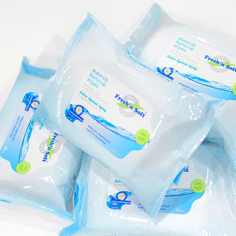 Makeup remover normal and combination skin, 6 packs