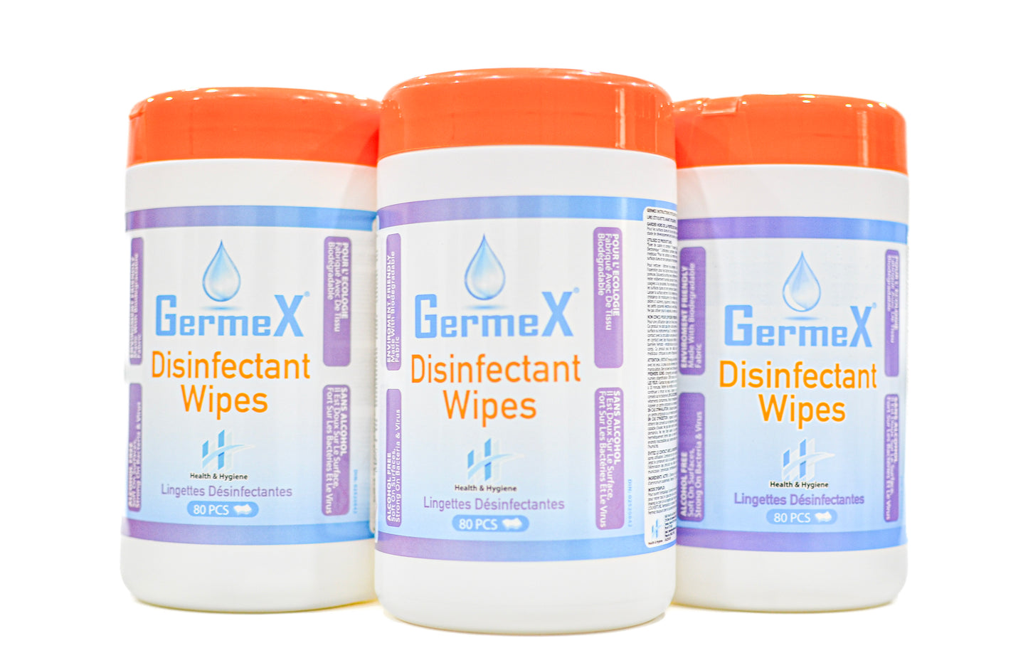 Germex Disinfectant Wipes, Pack of 6 (480 Counts)