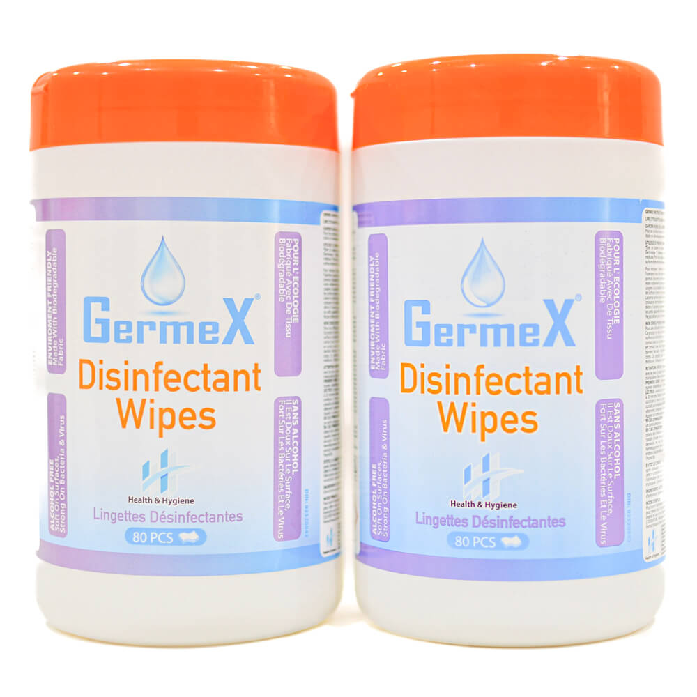 GermeX Disinfectant Wipes, 4 Canisters