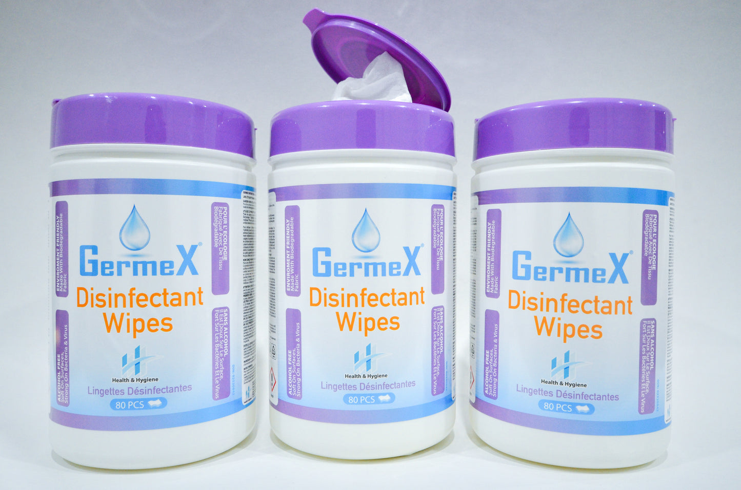 Germex Disinfectant Wipes, Pack of 6 (480 Counts)