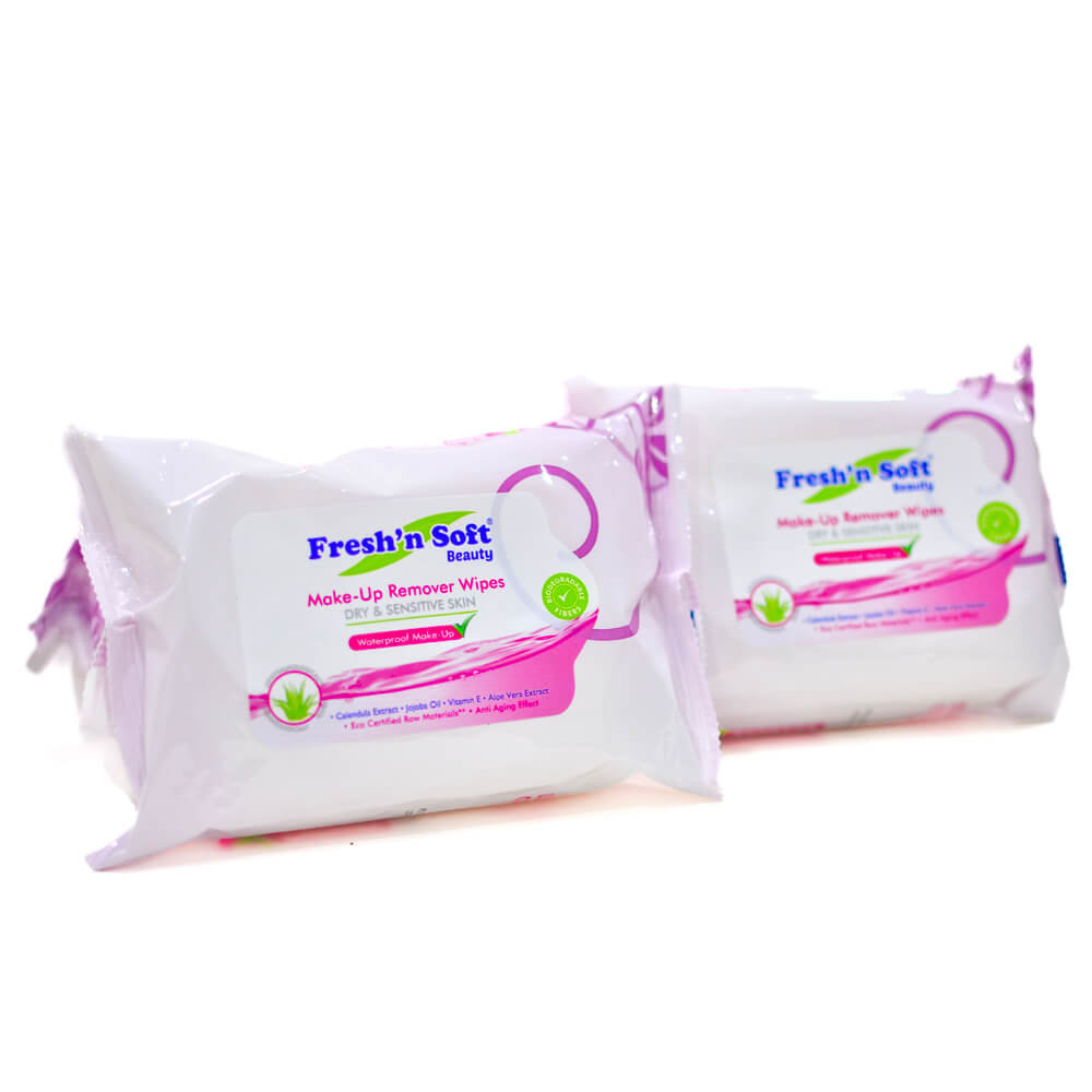 Makeup remover dry and sensitive skin, 6 packs