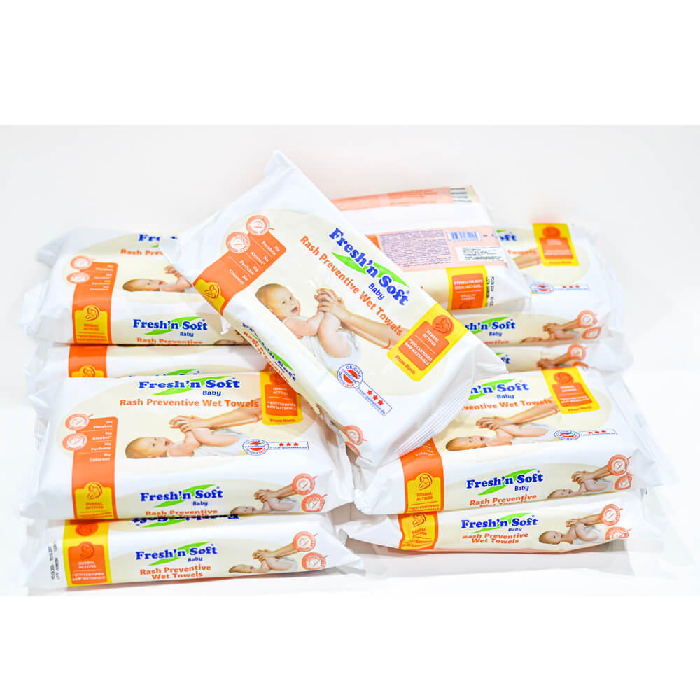 Baby Rash preventive towel, 12 packs