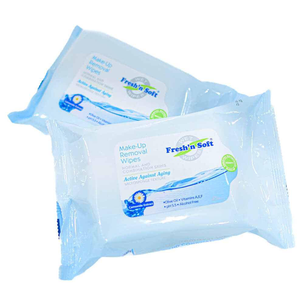 Makeup remover normal and combination skin, 6 packs