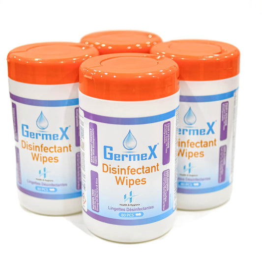 GermeX Disinfectant Wipes, 4 Canisters