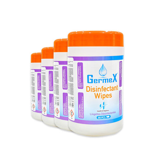 Germex Disinfectant Wipes, Pack of 6 (480 Counts)