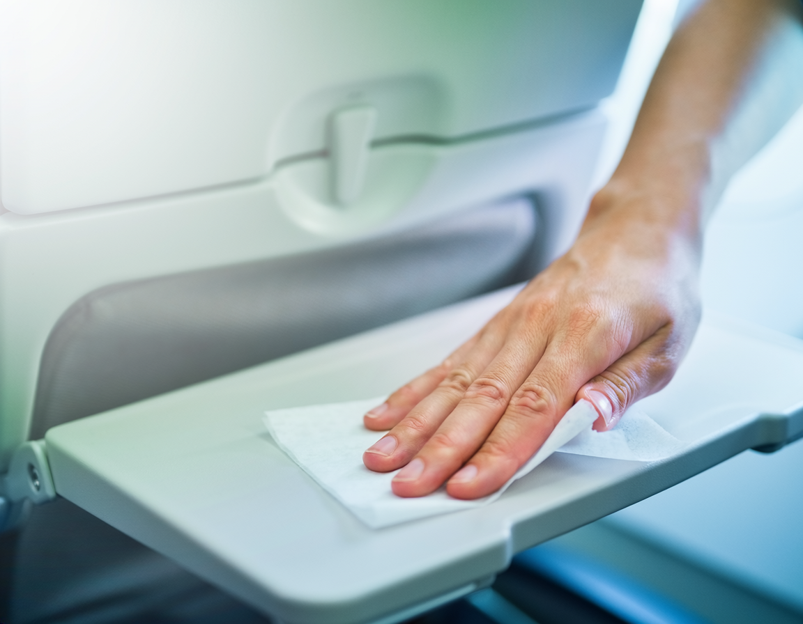 best disinfectant wipes for travel wiping airplane tray table canada